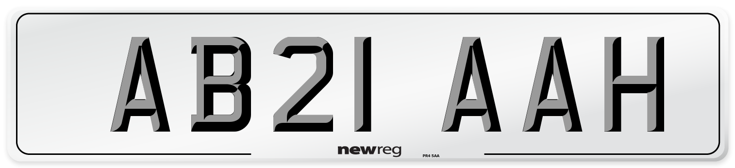 AB21 AAH Number Plate from New Reg